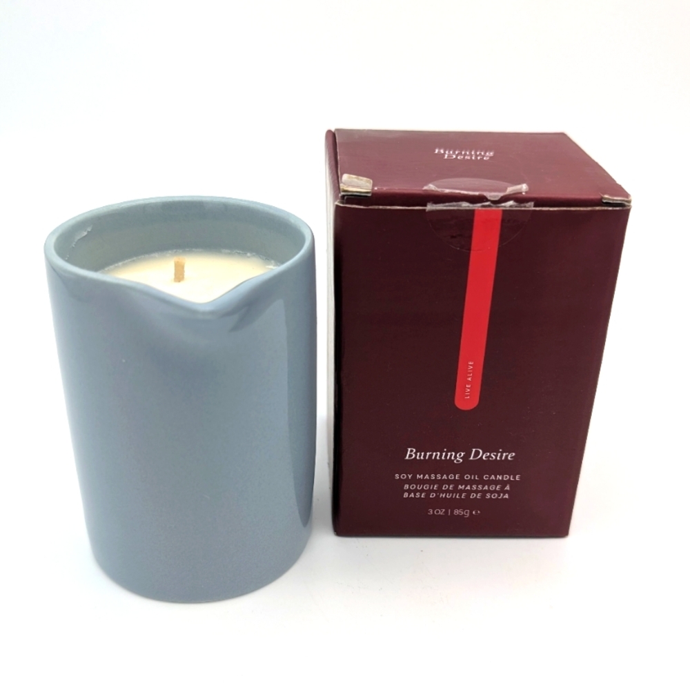Pure Romance Burning Desire Soy Massage Oil Candle